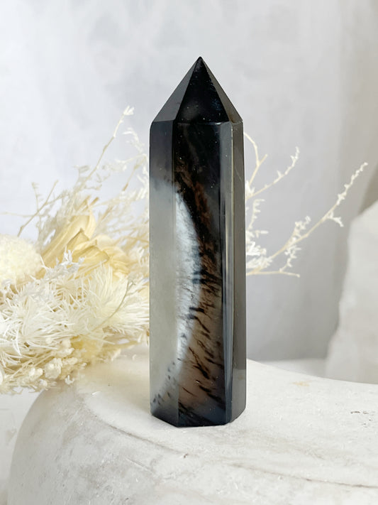 BLACK AGATE GENERATOR, STONED AND SAGED AUSTRALIA