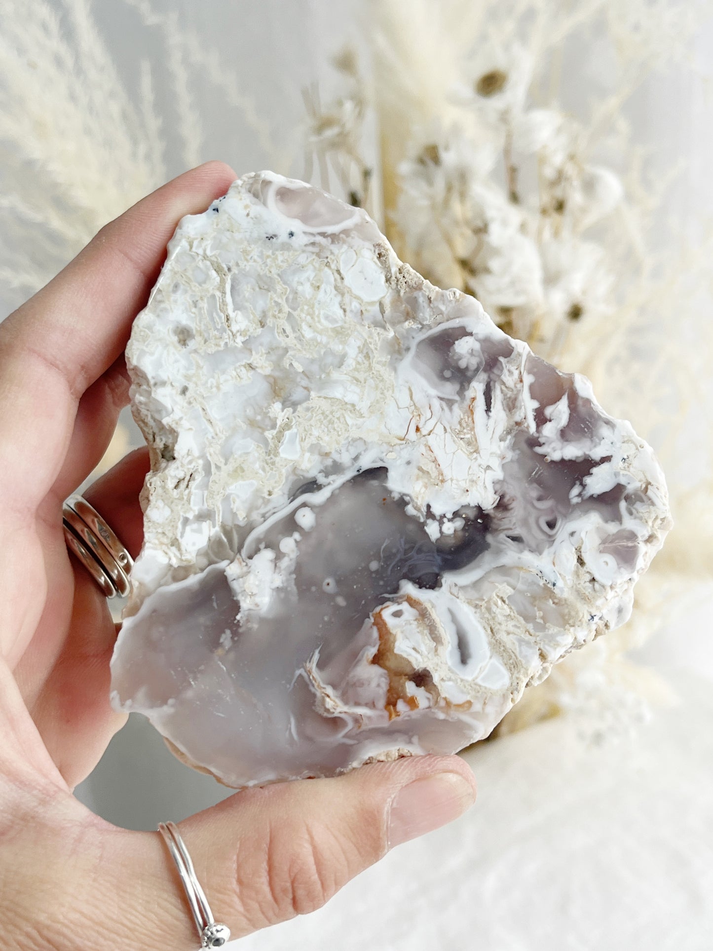 PURPLE CHALCEDONY || SEMI POLISHED 31553