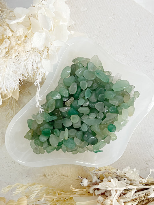 GREEN AVENTURINE CRYSTAL CHIPS STONED AND SAGED AUSTRALIA