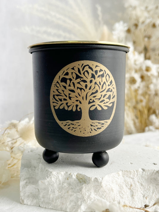 BLACK + GOLD CHARCOAL BURNER CUP || TREE OF LIFE 31335