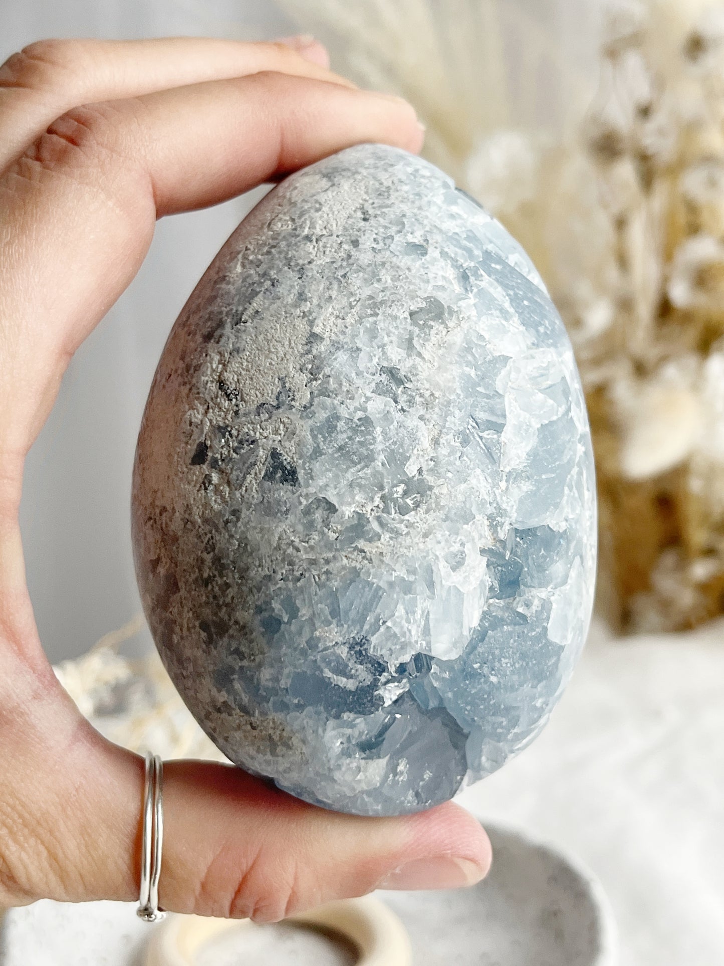 CELESTITE CLUSTER EGG || 31509