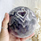 DREAM AMETHYST SPHERE APPROX 11CM. STONED AND SAGED AUSTRALIA.