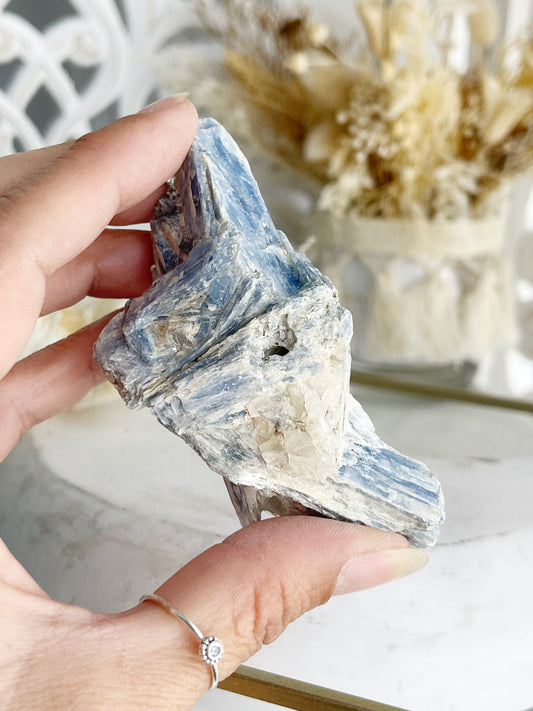 BLUE KYANITE ROUGH, STONED AND SAGED AUSTRALIA