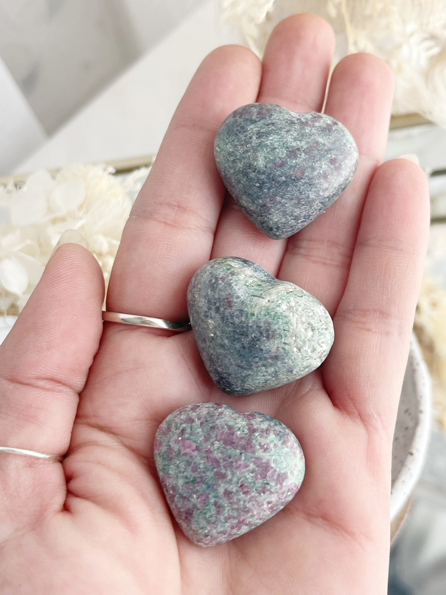 RUBY KYANITE WITH FUCHSITE MINI HEART || INTUITIVELY CHOSEN