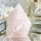 ROSE QUARTZ SEMI POLISHED POINT || 30036