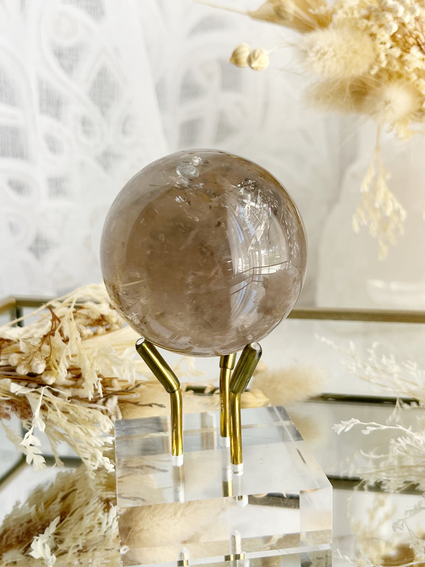 SMOKEY QUARTZ SPHERE || 21082