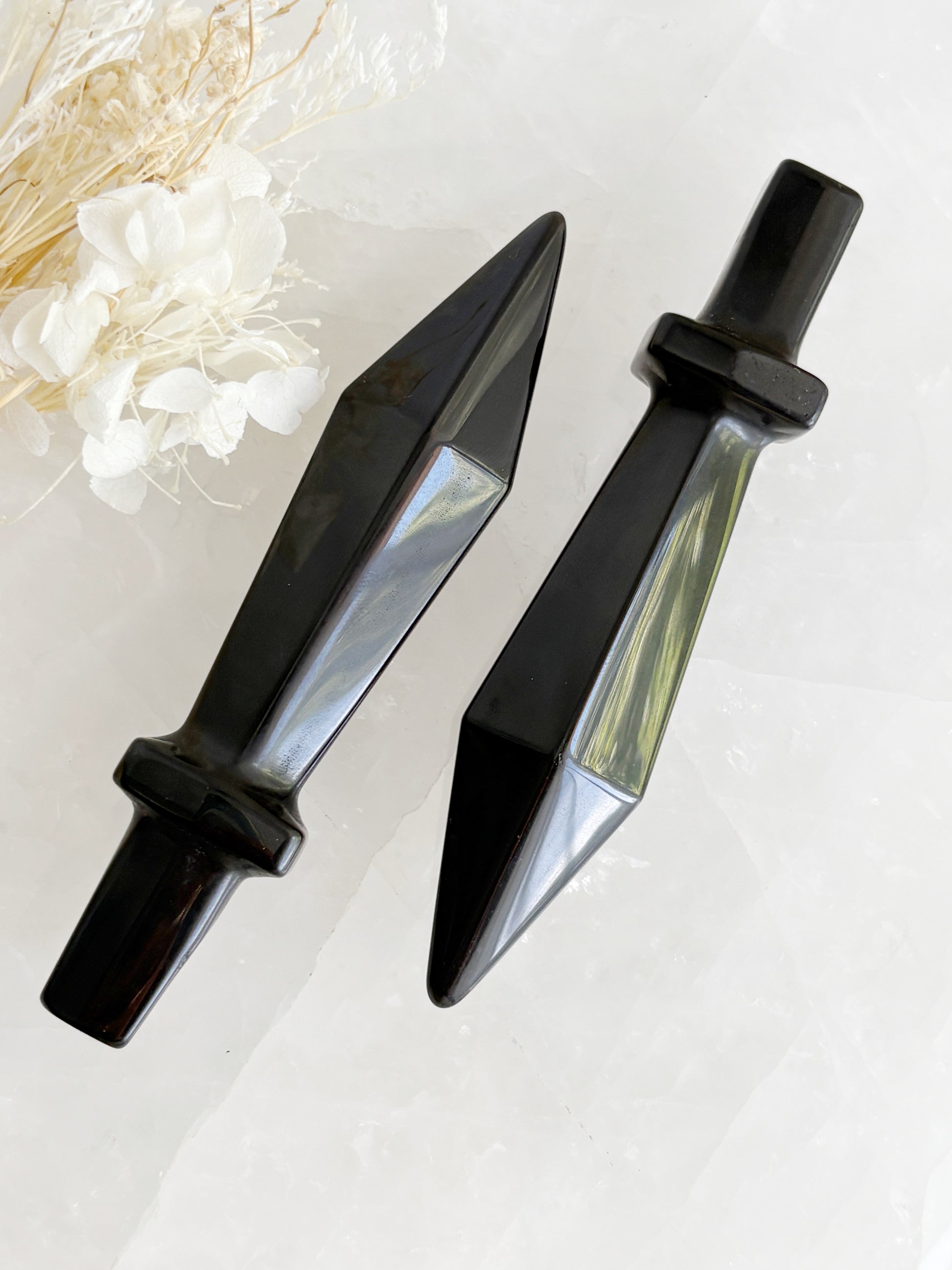 BLACK OBSIDIAN SWORD STONED AND SAGED AUSTRALIA