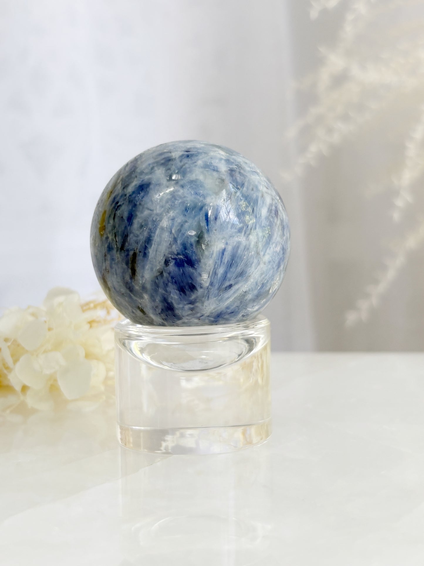 BLUE KYANITE SPHERE STONED AND SAGED AUSTRALIA