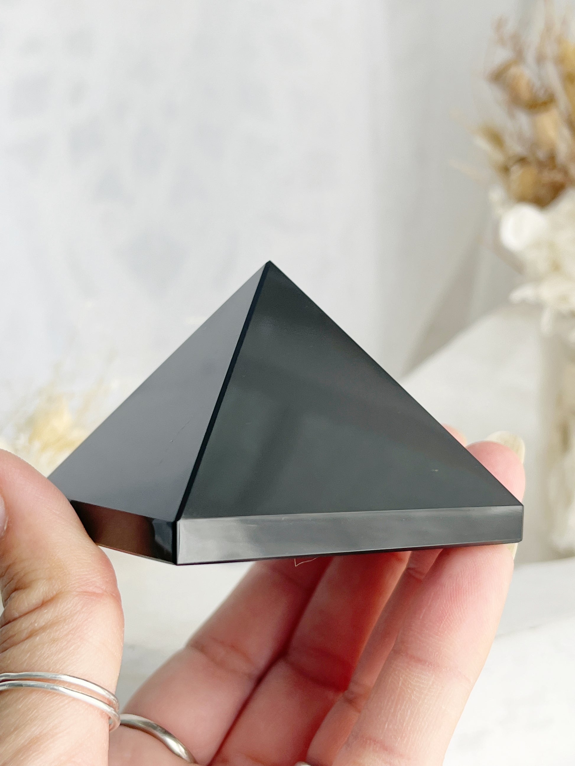 BLACK OBSIDIAN PYRAMID, STONED AND SAGED AUSTRALIA