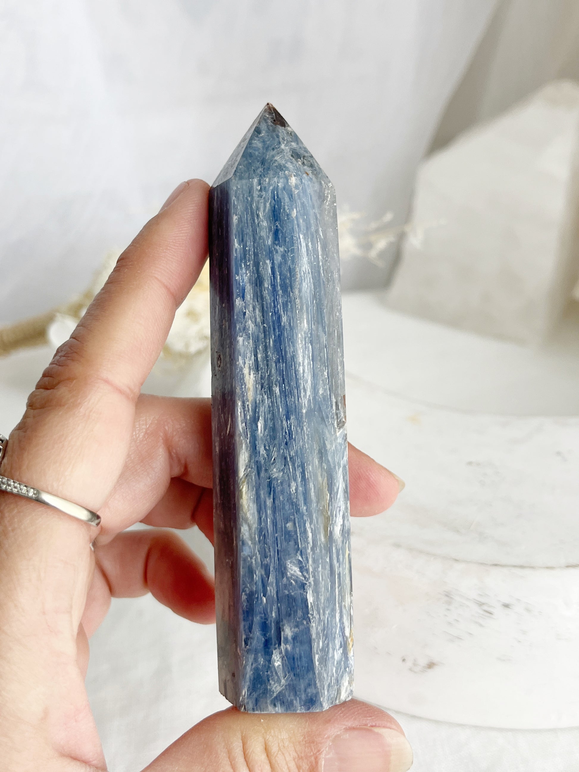 BLUE KYANITE GENERATOR. STONED AND SAGED AUSTRALIA.