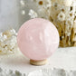 ROSE QUARTZ SPHERE APPROX 5.7CM. STONED AND SAGED AUSTRALIA.