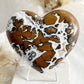 BROWN BRECCIATED JASPER HEART || 31541