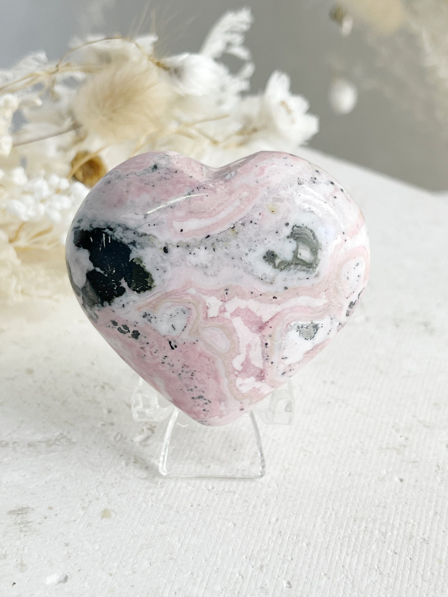 PERUVIAN RHODONITE HEART || 31310