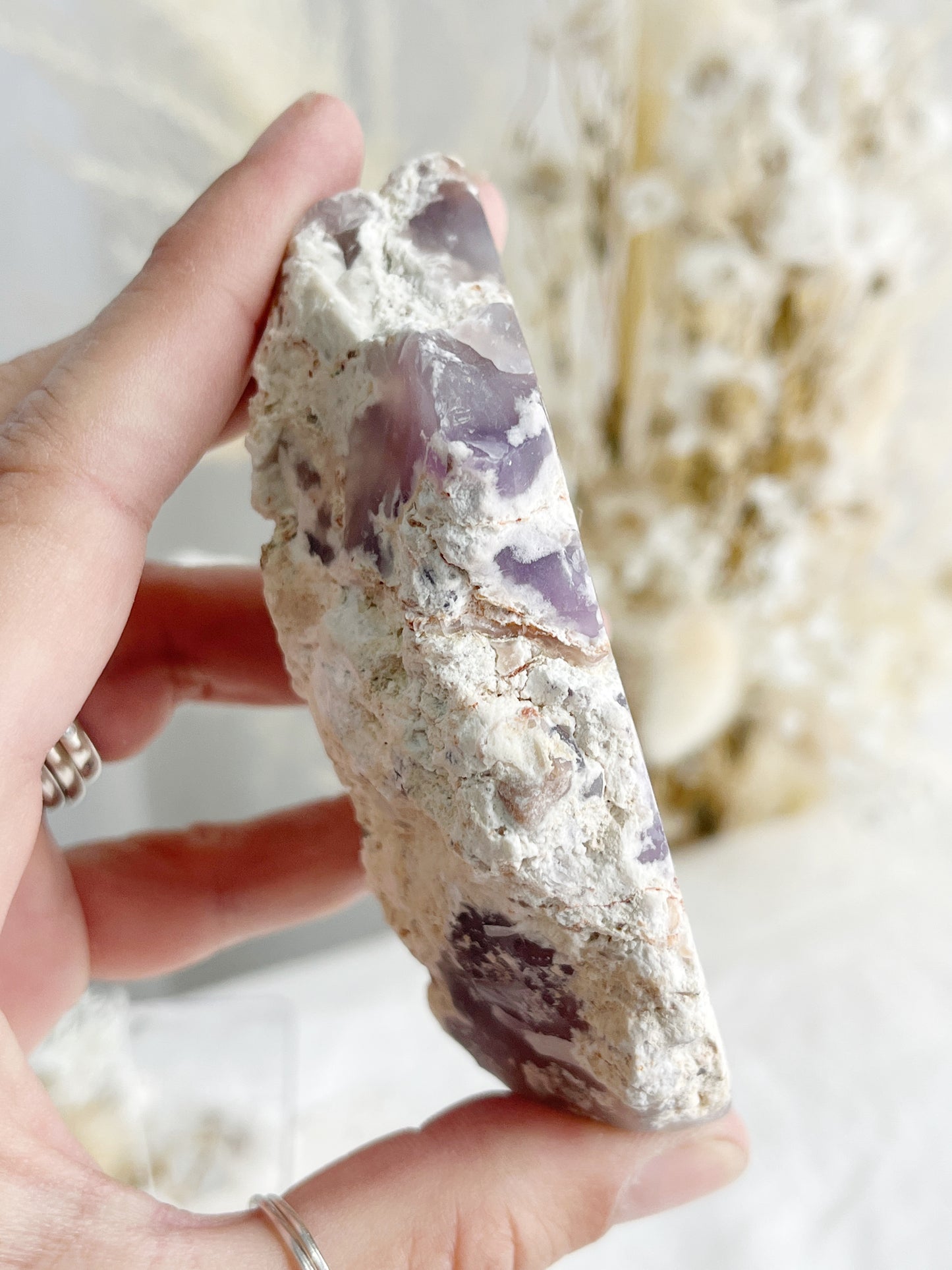 PURPLE CHALCEDONY || SEMI POLISHED 31555