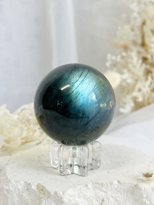 LABRADORITE SPHERE AUSTRALIA STONED AND SAGED