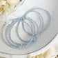 BLUE LACE AGATE BEAD BRACELET, 3MM