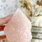 ROSE QUARTZ SEMI POLISHED POINT || 30036