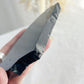 BLACK OBSIDIAN SLICE || POLISHED FACE