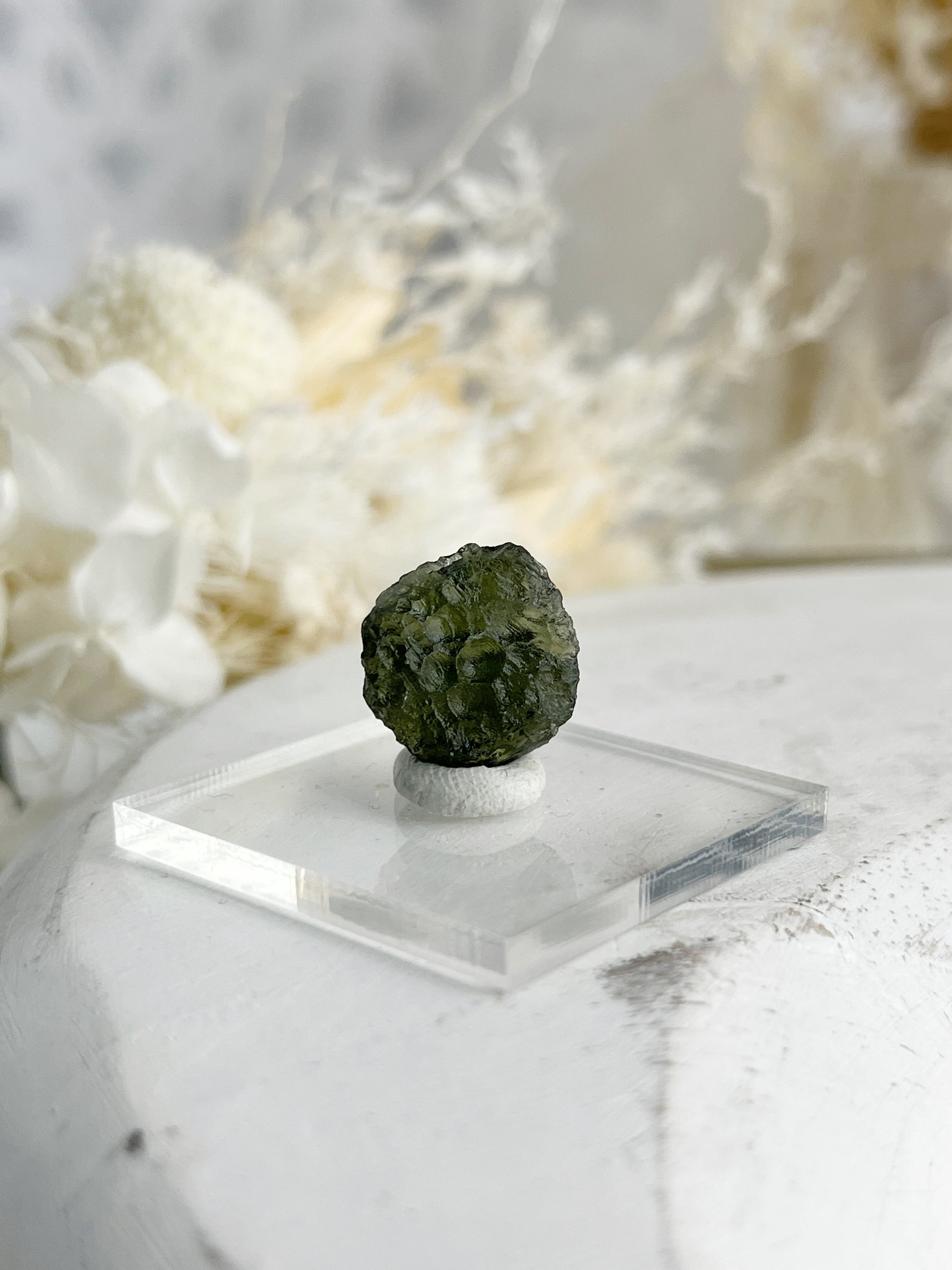 MOLDAVITE SPECIMEN STONED AND SAGED AUSTRALIA