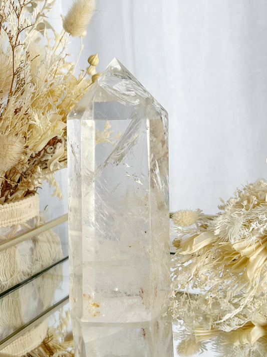 CLEAR QUARTZ GENERATOR, STONED AND SAGED AUSTRALIA