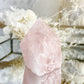 ROSE QUARTZ SEMI POLISHED POINT || 30037