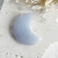 BLUE CHALCEDONY MOON, STNED AND SAGED AUSTRALIA