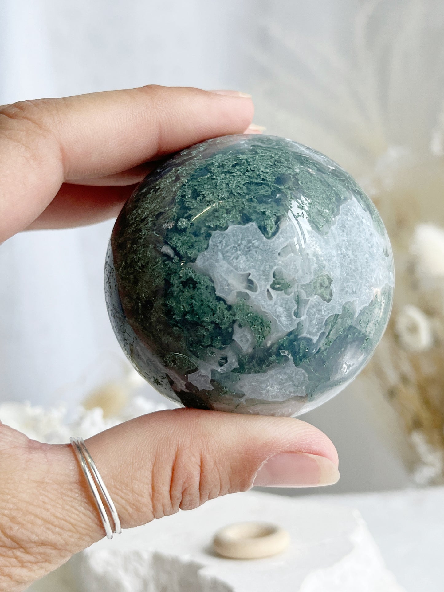 MOSS AGATE SPHERE || 31205