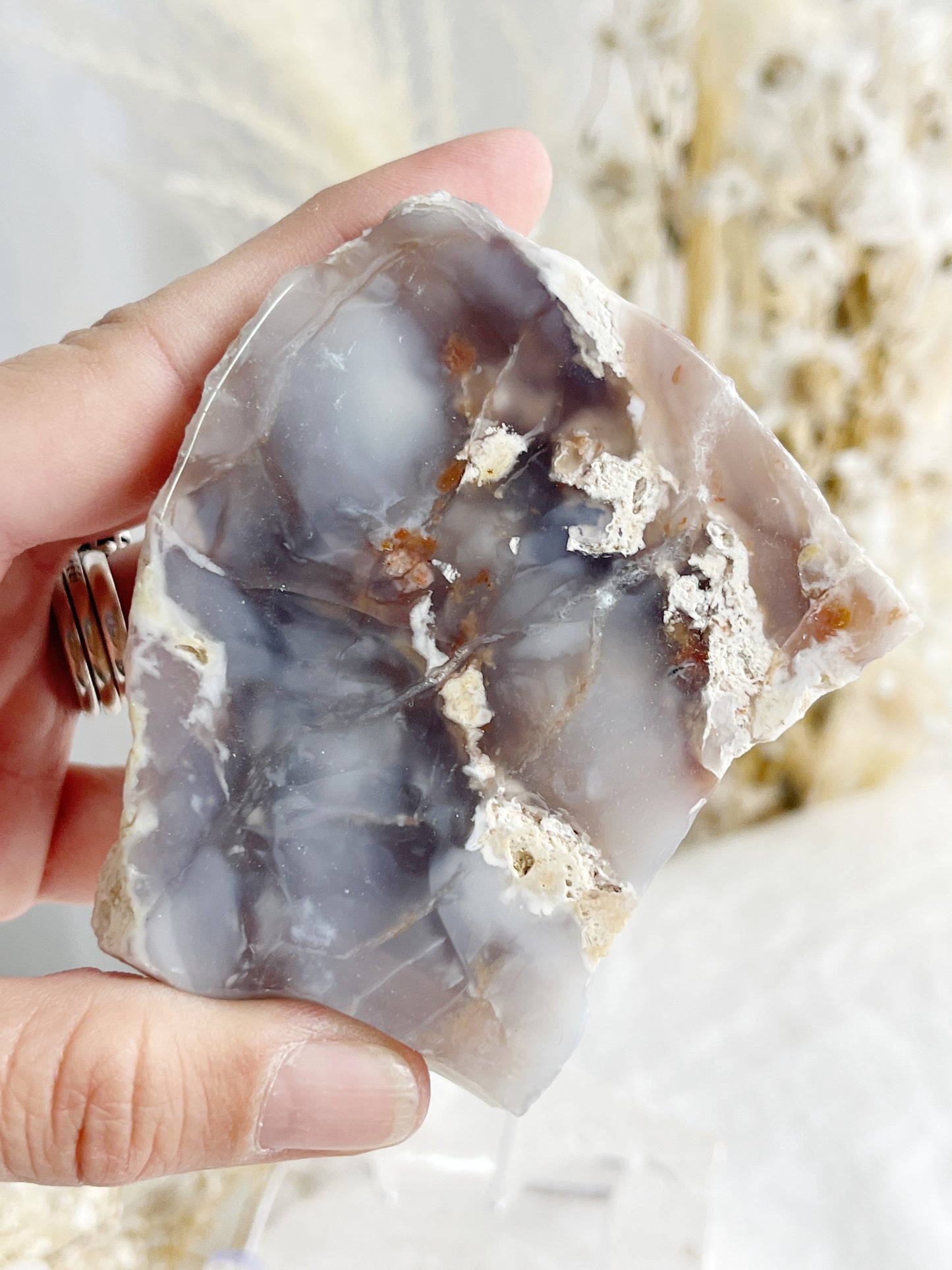 PURPLE CHALCEDONY || SEMI POLISHED 31559