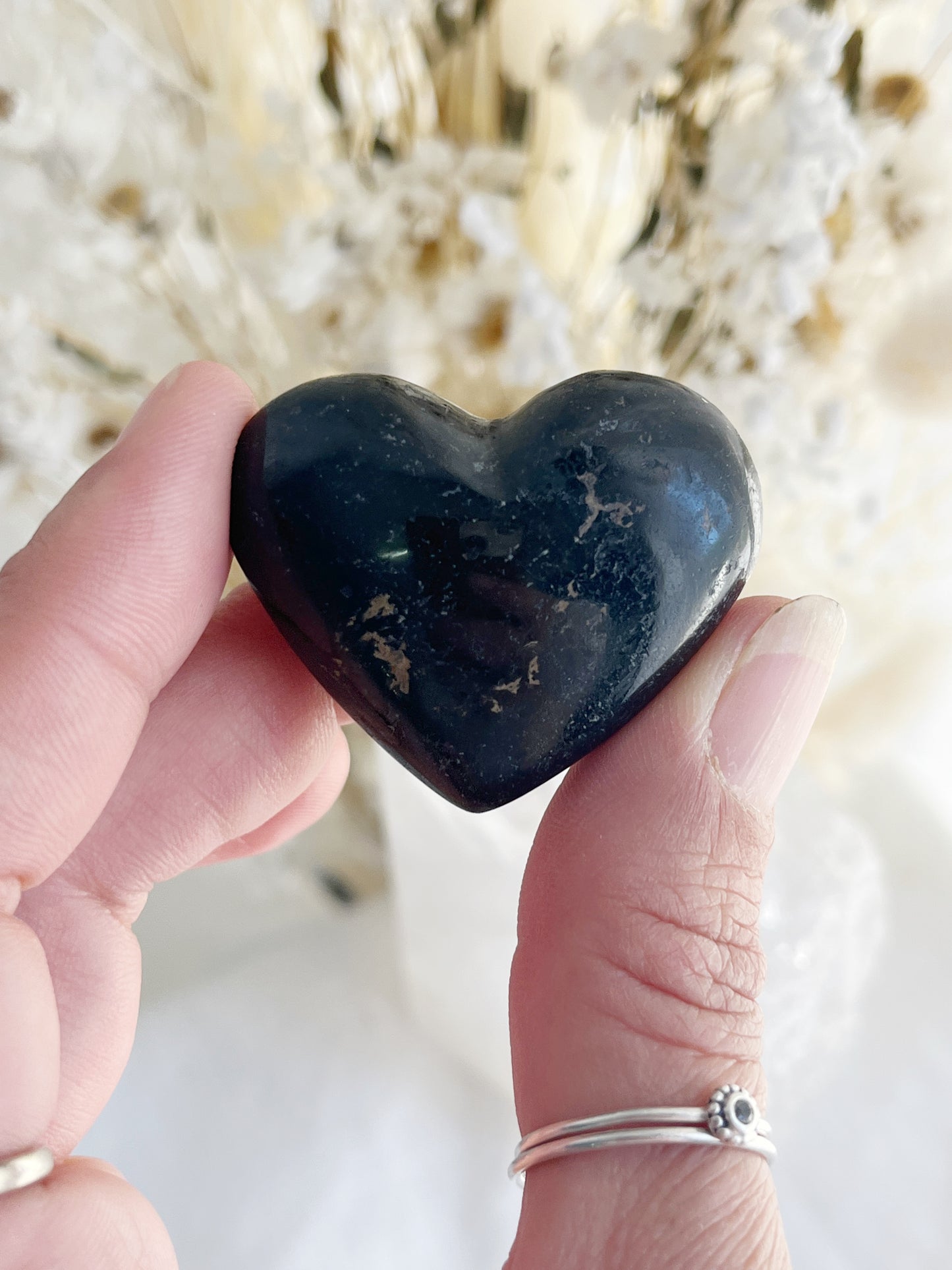 BLACK TOURMALINE MINI HEART || 30952