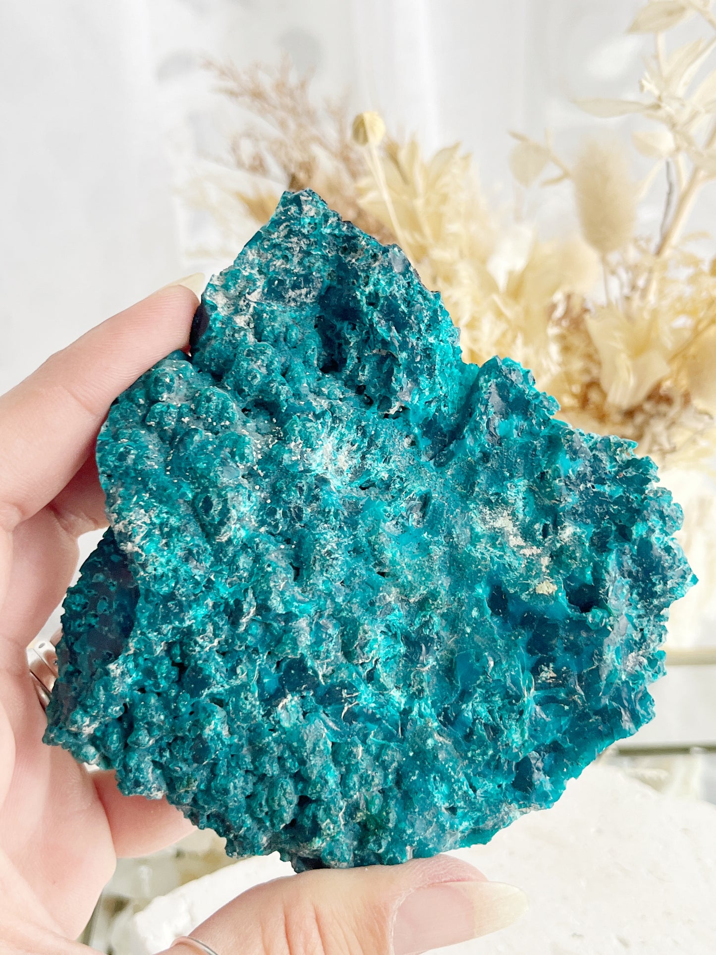 PERUVIAN CHRYSOCOLLA SPECIMEN, STONED AND SAGED AUSTRALIA