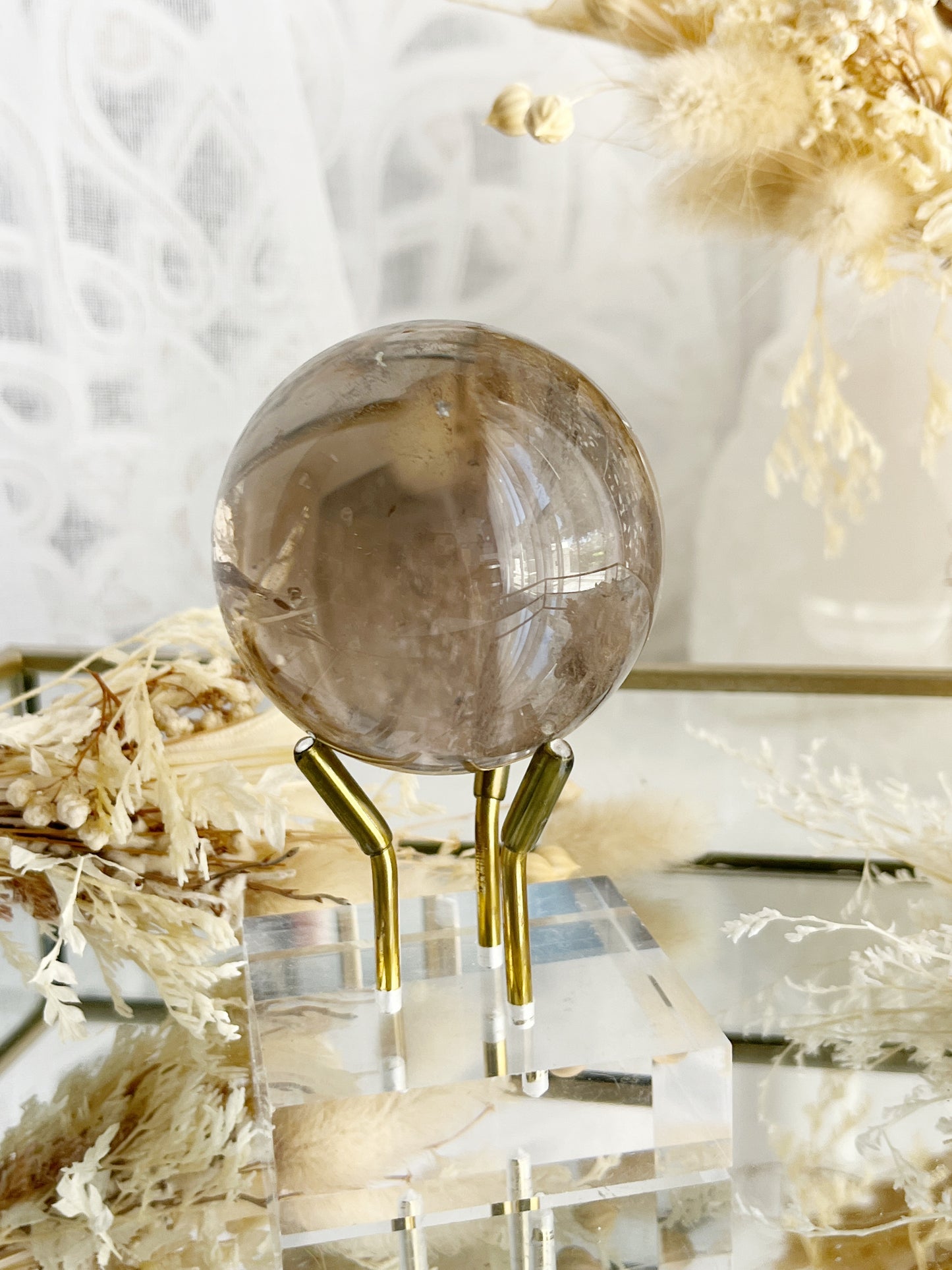 SMOKEY QUARTZ SPHERE || 21082