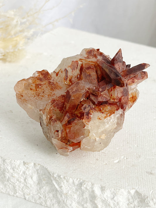 RED HEMATITE QUARTZ CLUSTER || 30686