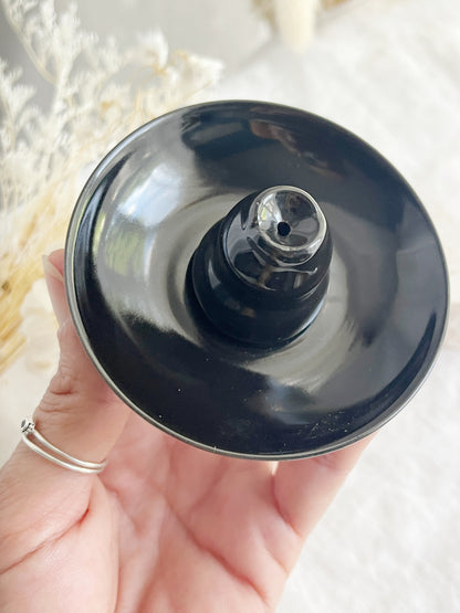 BLACK CERAMIC INCENSE BURNER || 31030