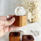 WOODEN PILLAR SPHERE STAND || DARK