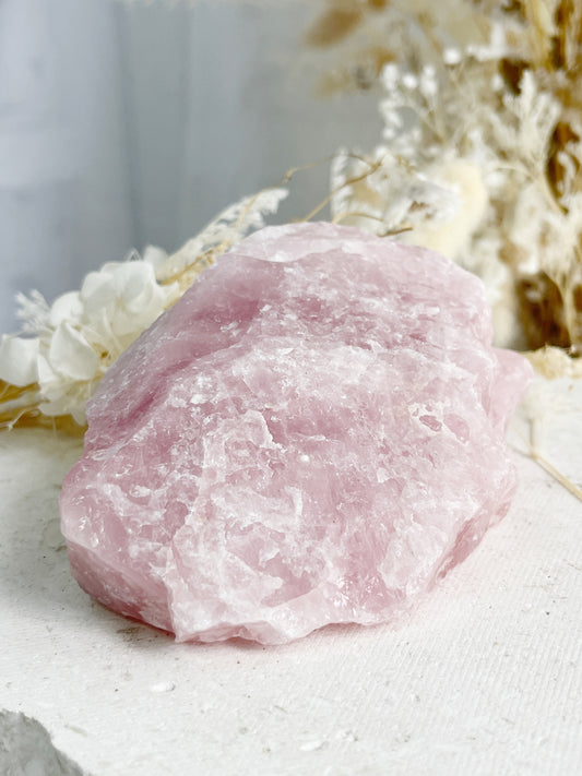 ROSE QUARTZ CRYSTAL ROUGH NATURAL RAW AUSTRALIA SELF LOVE LOVE COMPASSION STONED AND SAGED