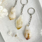 rough heat treated citrine point keyring