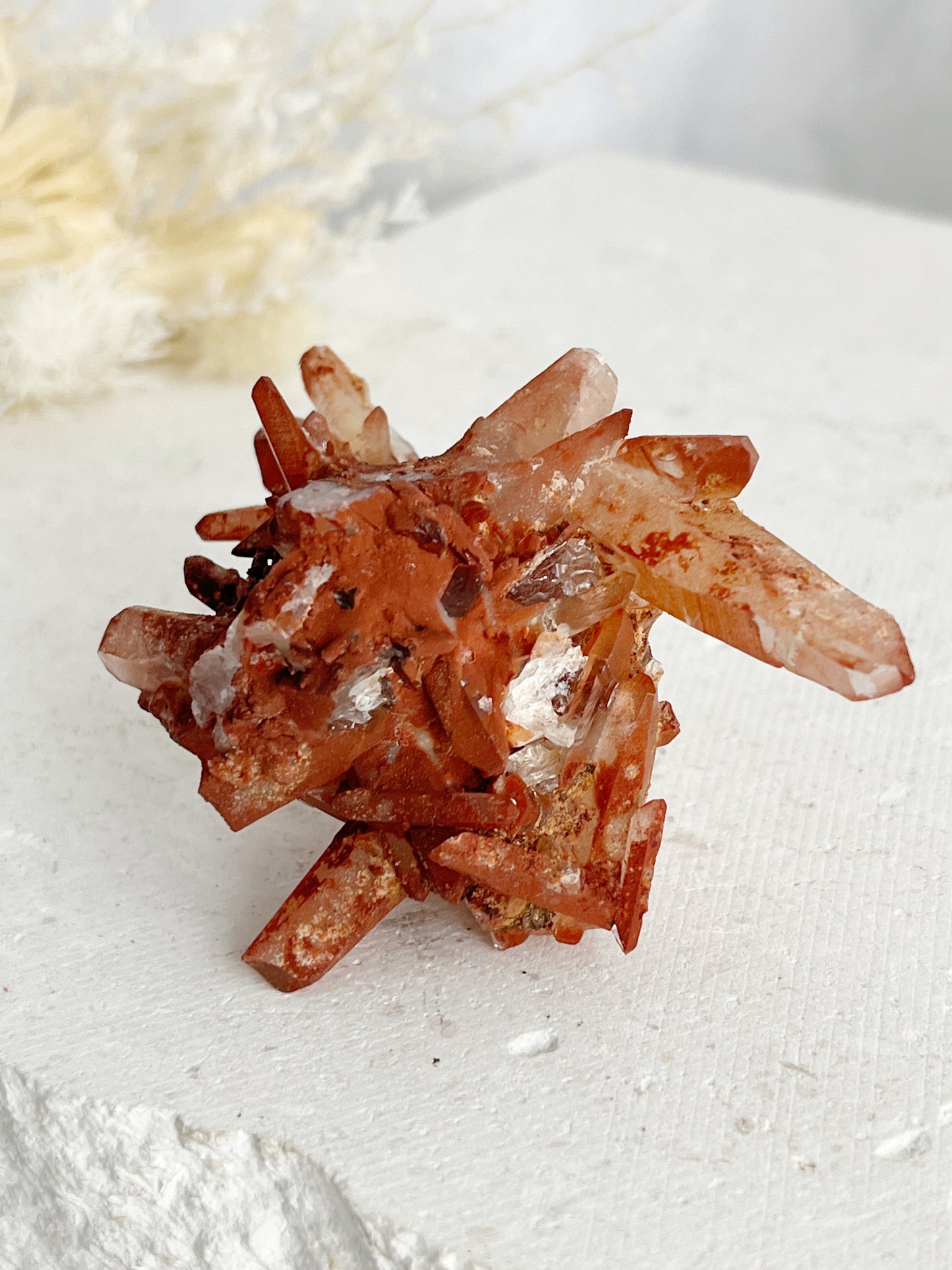 RED HEMATITE QUARTZ CLUSTER || 30694