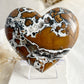 BROWN BRECCIATED JASPER HEART || 31542