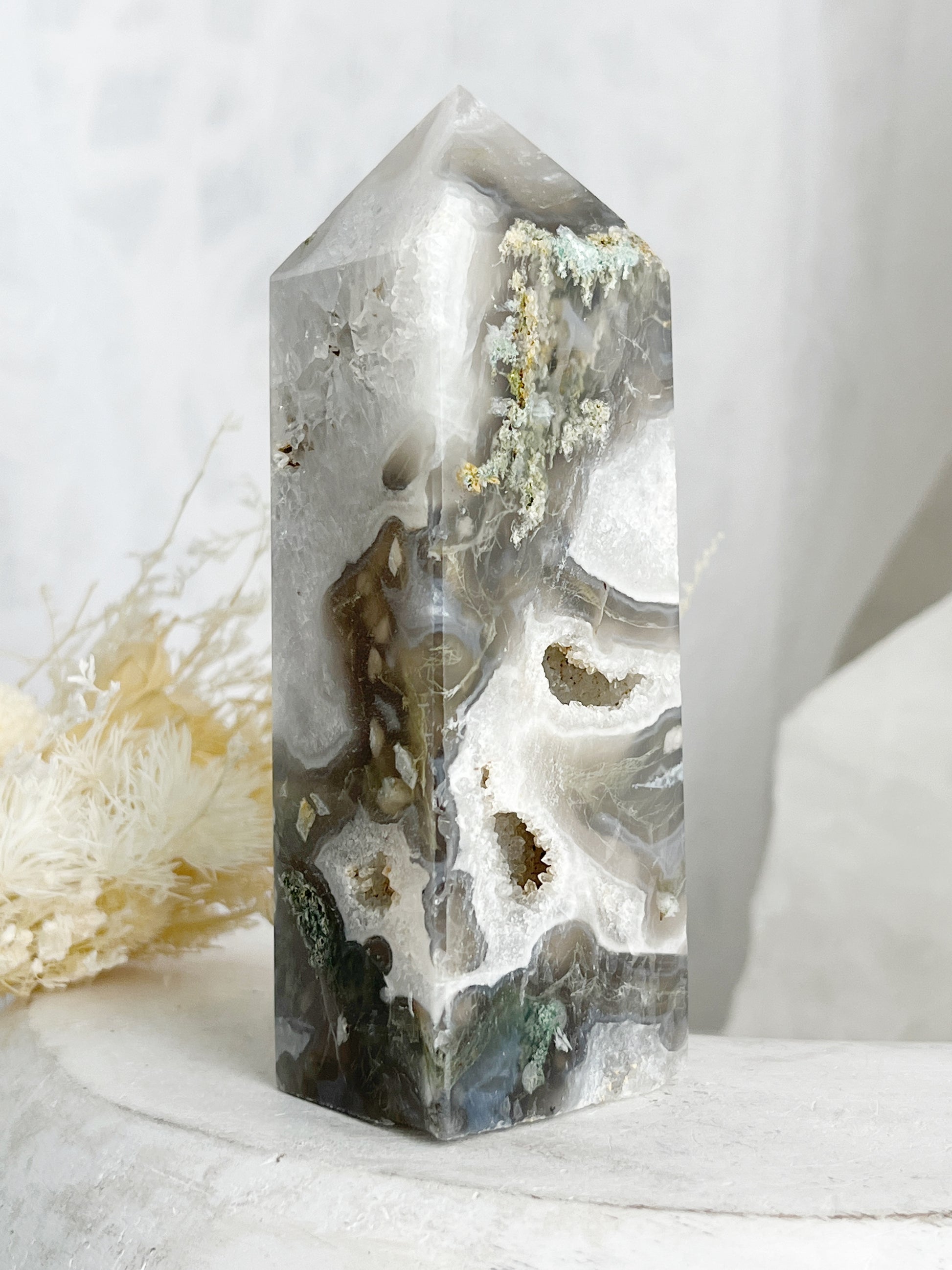 MOSS AGATE TOWER, STONED AND SAGED AUSTRALIA