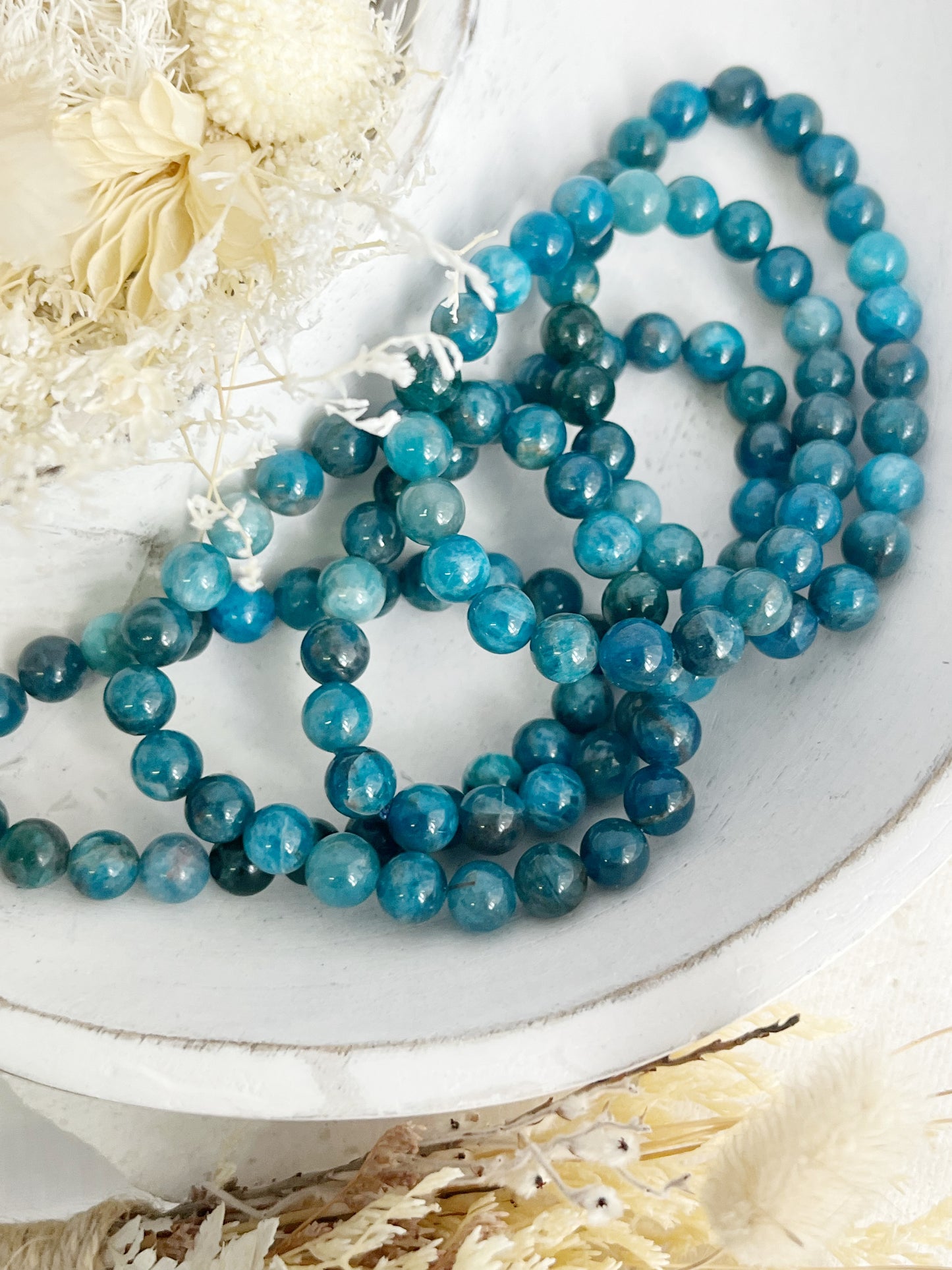 APATITE BEAD BRACELET | 8MM