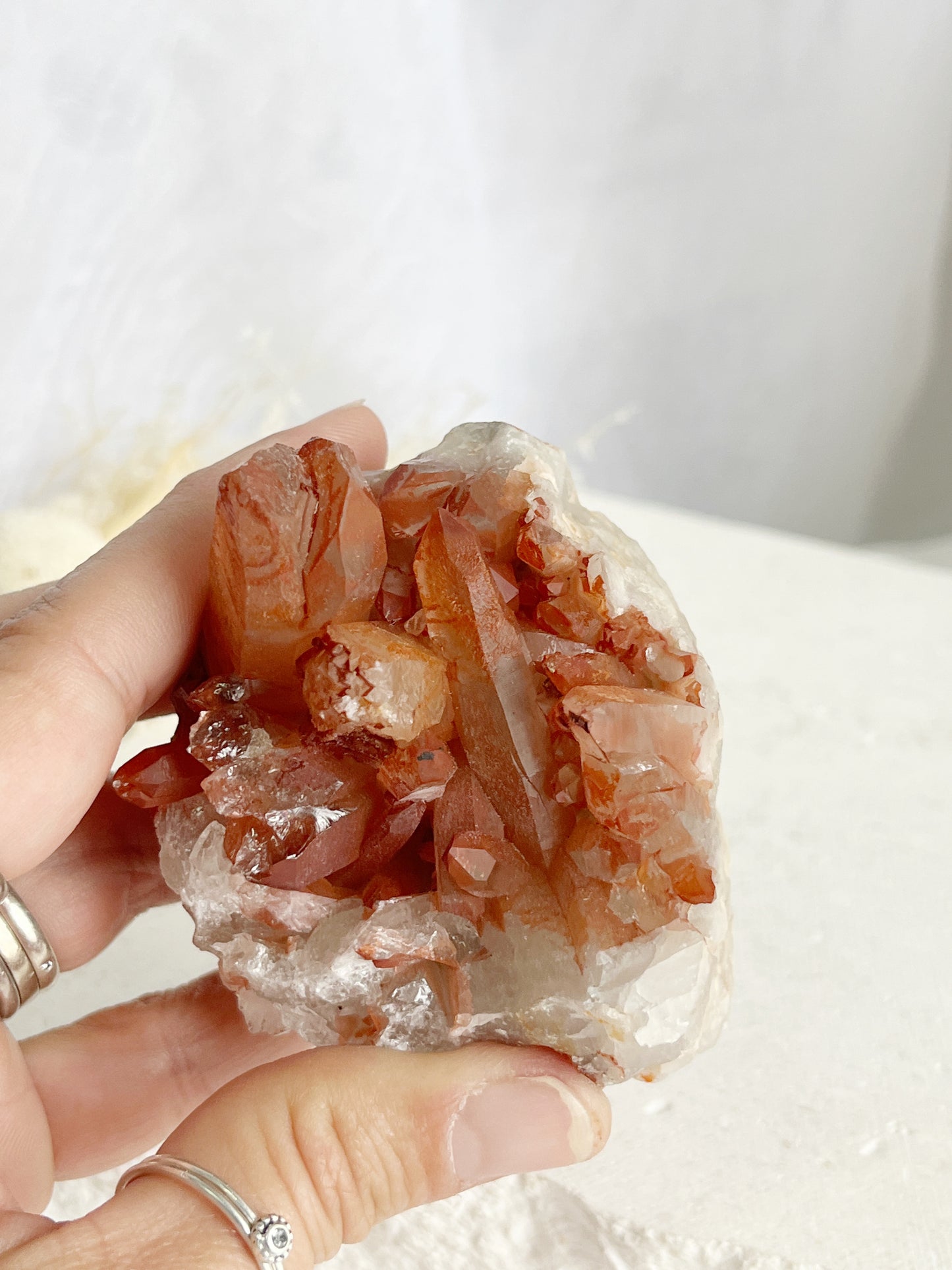 RED HEMATITE QUARTZ CLUSTER || 30682