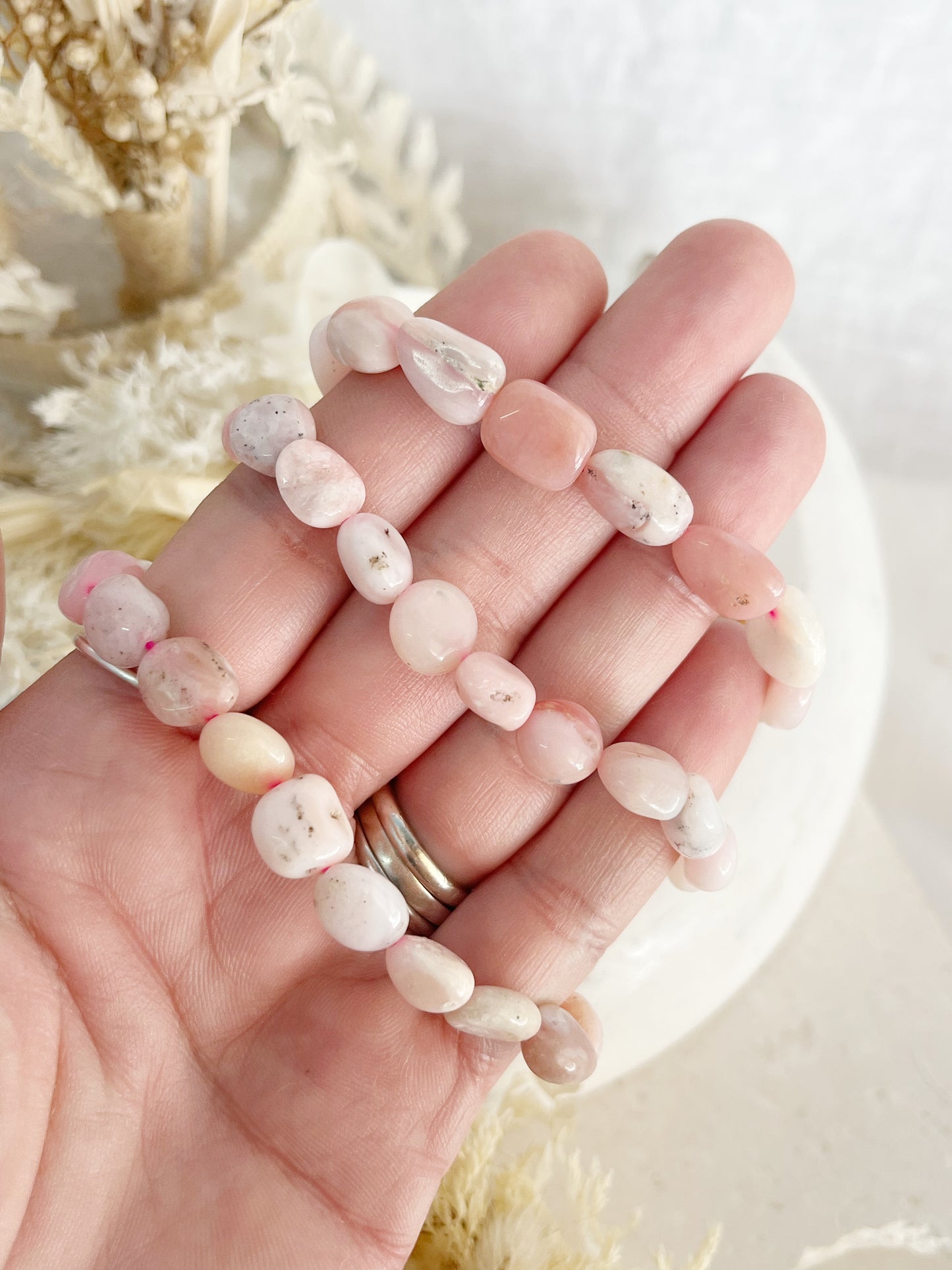 PINK OPAL PEBBLE BRACELET | INTUITIVELY CHOSEN