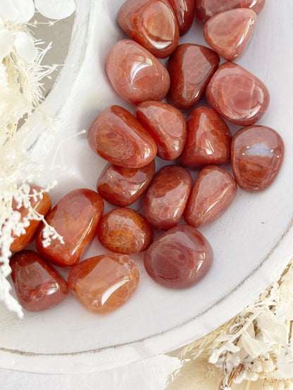 CRACKLE CARNELIAN TUMBLE