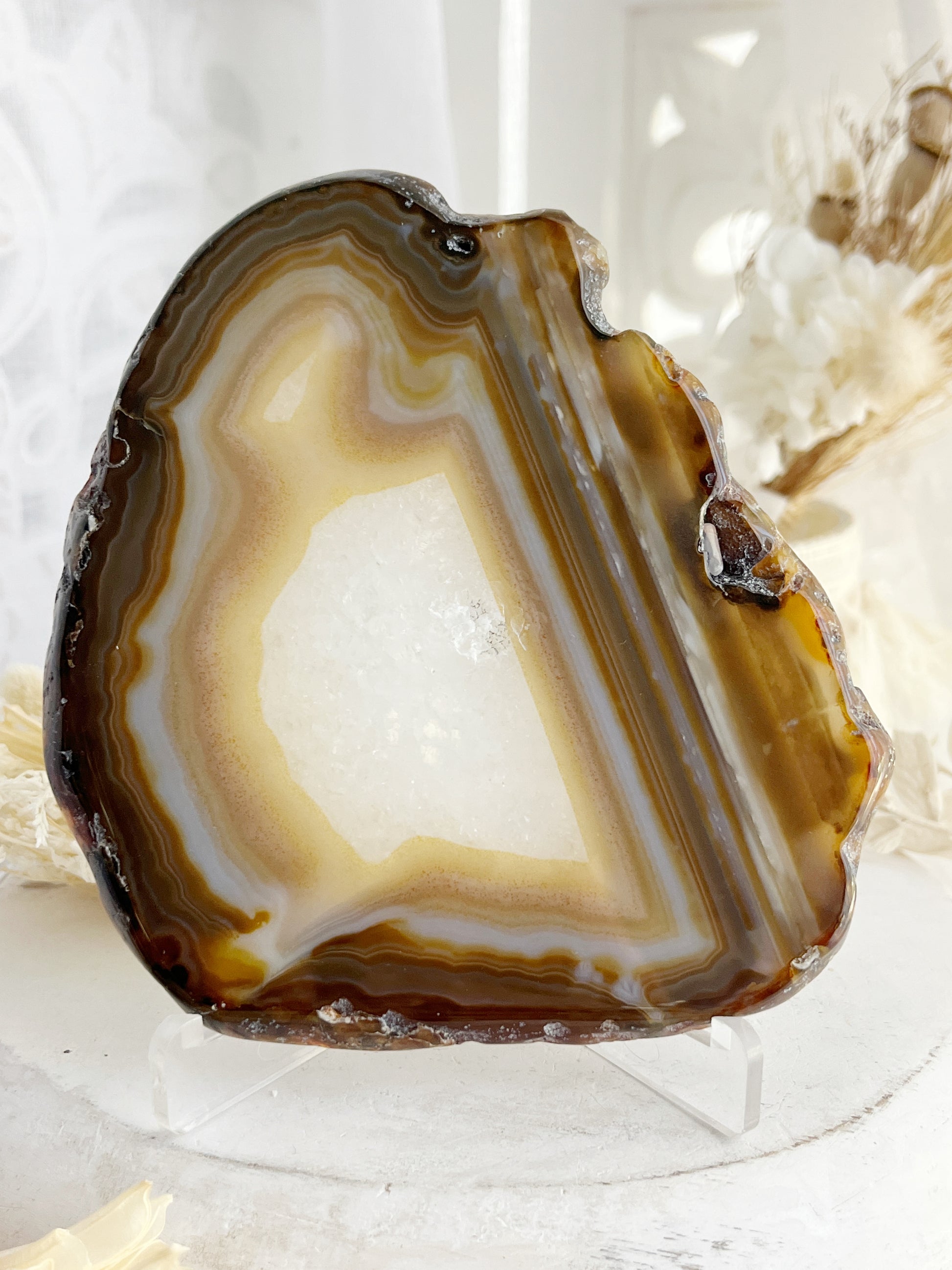 AGATE SLICE STONED AND SAGED AUSTRALIA