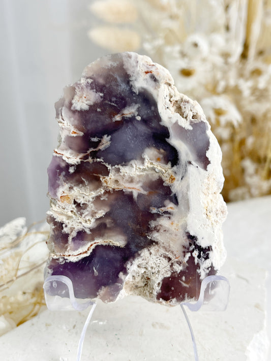 PURPLE CHALCEDONY || SEMI POLISHED 31556