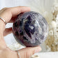 DREAM AMETHYST SPHERE APPROX 7CM. STONED AND SAGED AUSTRALIA.