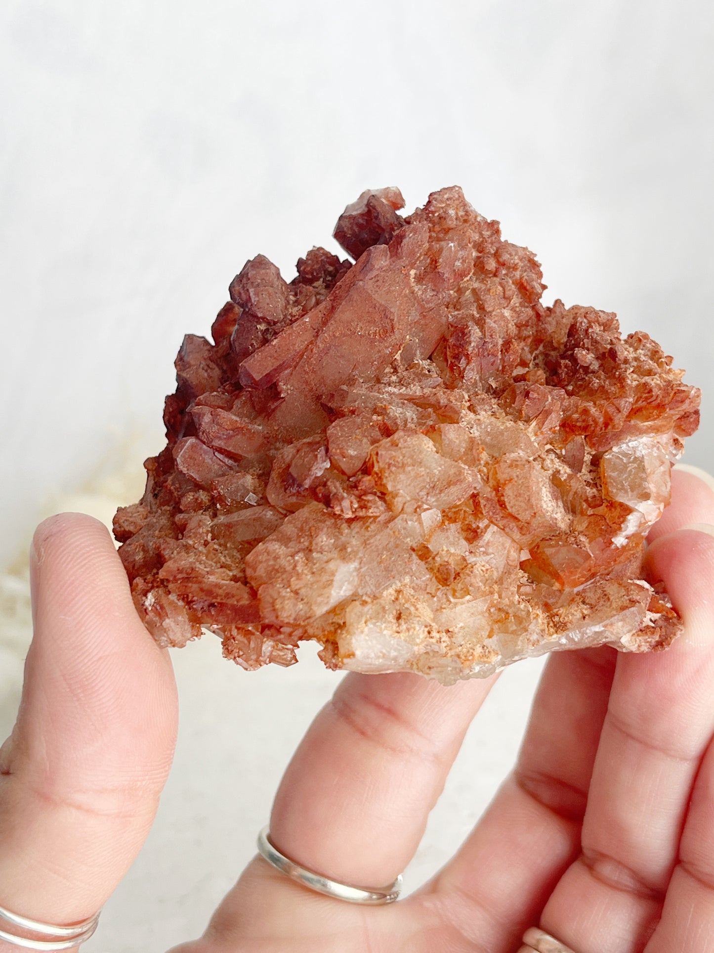 RED HEMATITE QUARTZ CLUSTER || 30691