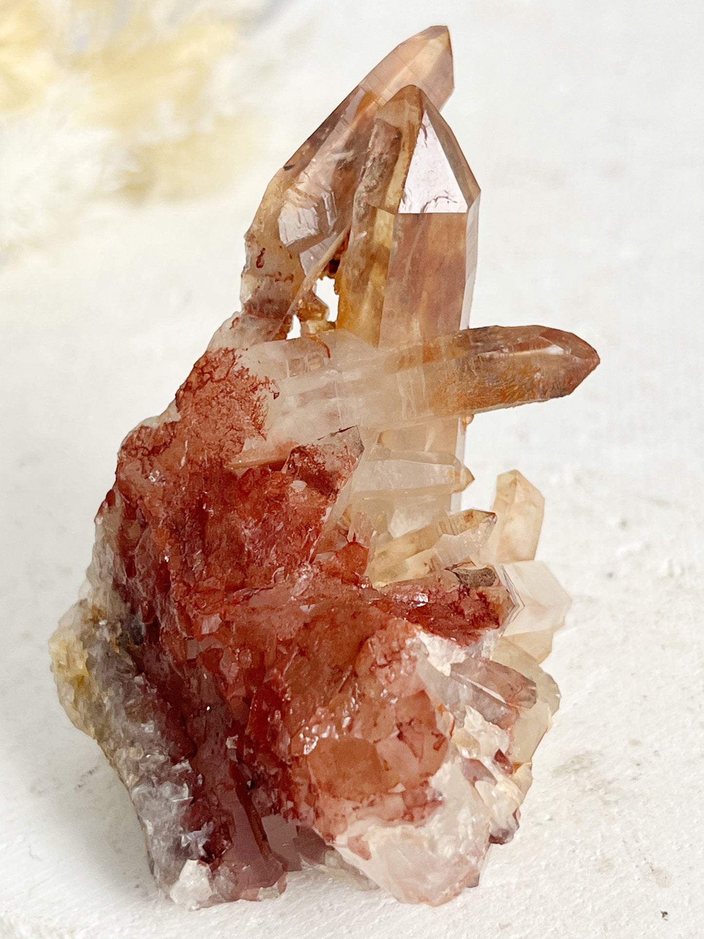 RED HEMATITE QUARTZ CLUSTER || 30689