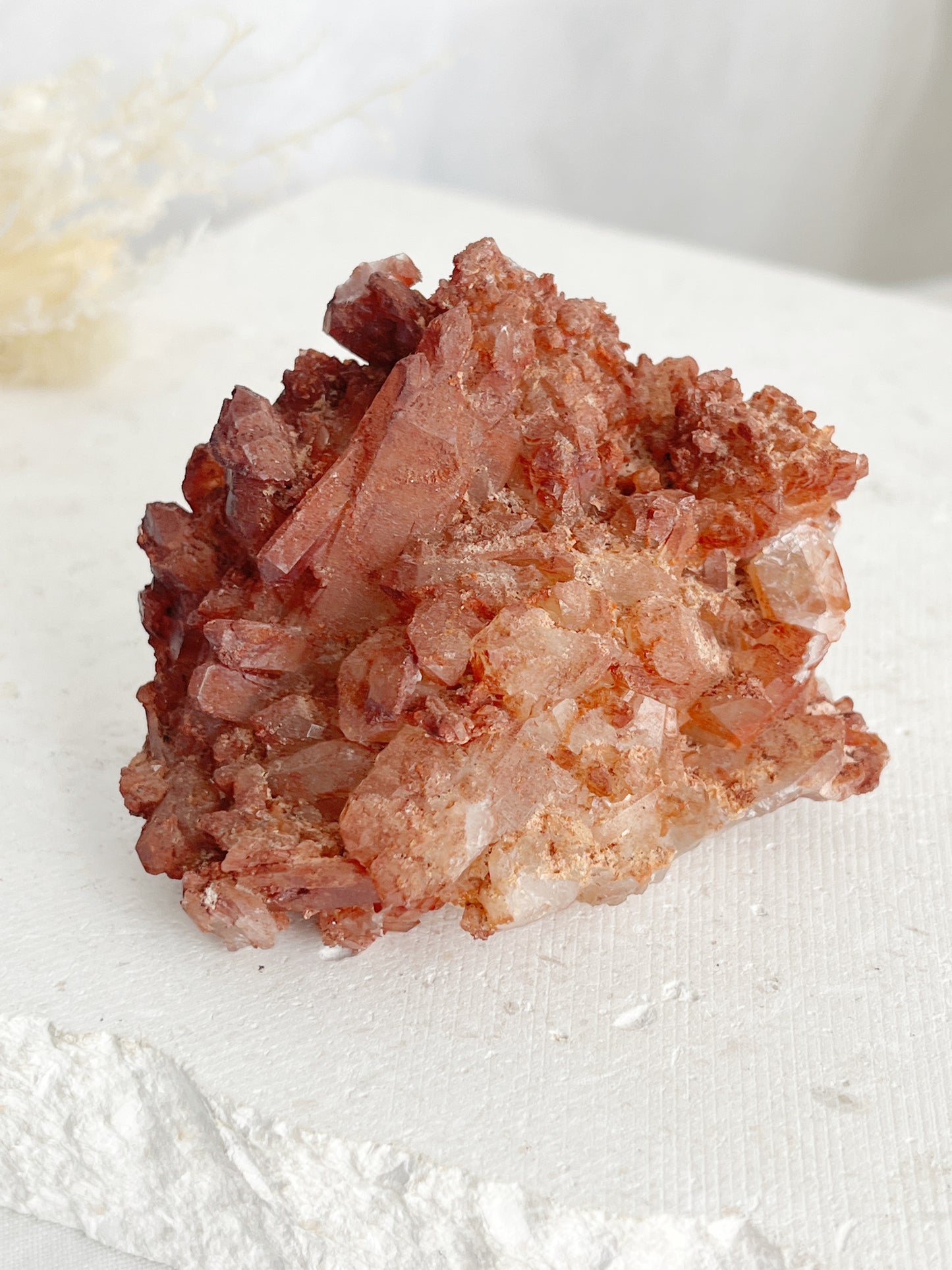 RED HEMATITE QUARTZ CLUSTER || 30691