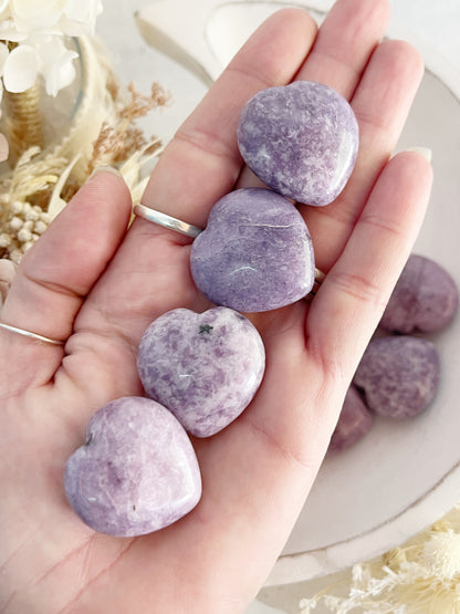 LEPIDOLITE MINI HEART || INTUITIVELY CHOSEN
